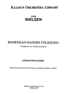 Partition complète, Bohemian-Danish Folksong, Nielsen, Carl
