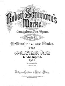 Partition complète, Album für die Jugend, Album for the Young, Schumann, Robert par Robert Schumann