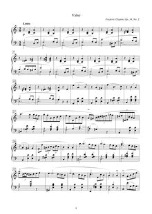 Partition , Waltz en A minor, valses, Chopin, Frédéric