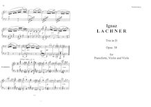 Partition parties complètes, Piano Trio No.3, Klaviertrio Nr.3, Lachner, Ignaz