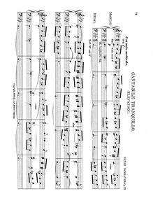 Partition Cantabile Tranquillo - Elevation, 5 Pièces d orgue, Deshayes, Henri