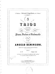 Partition Trio No.3, Piano Trios, Op.6, 3 Trios concertans pour Piano, Violon et Violoncelle