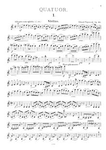 Partition violon, Piano quatuor, A minor, Nápravník, Eduard