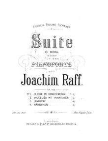 Partition No.3: Landler, Piano  No. 5, Op.162, G minor, Raff, Joachim