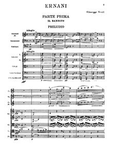 Partition , partie I, Ernani, Dramma lirico in quattro atti, Verdi, Giuseppe