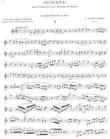 Partition clarinette , partie, Sonata pour clarinette et Piano, Clarinet Sonata