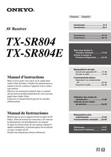 Notice Récepteur AV Onkyo  TX-SR804E