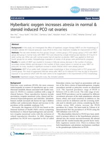 Hyberbaric oxygen increases atresia in normal & steroid induced PCO rat ovaries