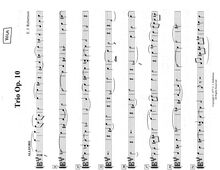 Partition de viole de gambe, corde Trio, F♯ minor, Robertson, Ernest John