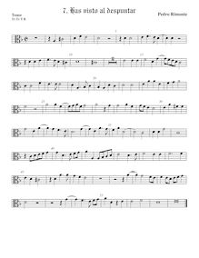 Partition ténor viole de gambe, alto clef, madrigaux, Rimonte, Pedro par Pedro Rimonte