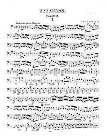 Partition basson 2, Serenade pour vent Instruments, Serenáda pro dechové nástroje