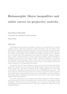 Holomorphic Morse inequalities and