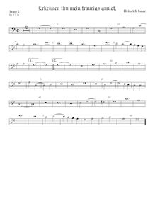 Partition ténor viole de gambe 2, basse clef, Secular travaux, Isaac, Heinrich par Heinrich Isaac