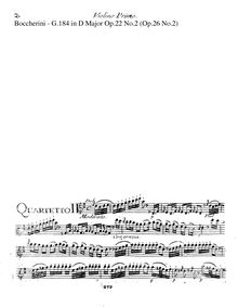 Partition parties complètes G.184, 6 corde quatuors, G.184-188 (Op.22)
