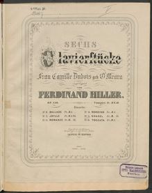Partition , Ghasel (color), 6 Klavierstücke, Hiller, Ferdinand