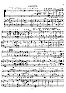 Partition Benedictus, Missa  Stella maris , Op.141, Missa "stella maris" Quatuor vocibus (Canto, Alto, Tenore et Baßo) concinenda comitante Organo