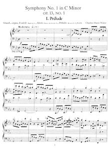 Partition complète (1872 version), orgue Symphony No.1