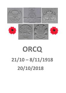 WWI ORCQ OCTOBER 1918 OCTOBER 2019 English version