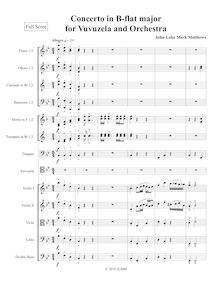 Score, Vuvuzela Concerto, Bb major, Matthews, John-Luke Mark
