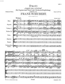 Partition complète, Auguste jam coelestium, Schubert, Franz