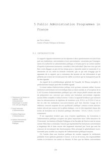 Public Administration Programmes in France