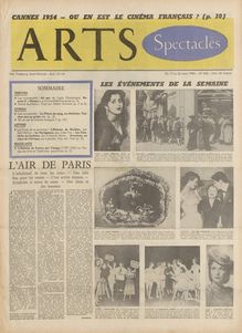 ARTS N° 455 du 17 mars 1954