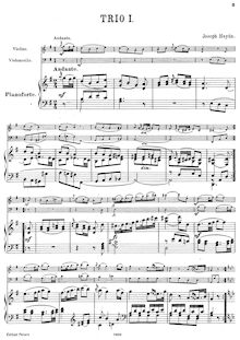 Partition de piano, Piano Trios, Hob.XV:24-26, D Major, G Major, A Major par Joseph Haydn