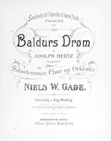Partition complète, Baldurs drøm / Baldur s Dream, Gade, Niels