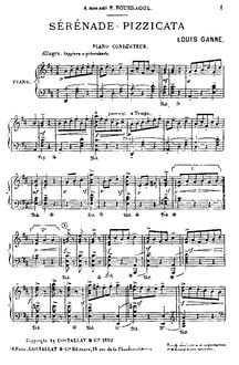 Partition Piano Conductor, Sérénade pizzicata, Serenade pizzicata