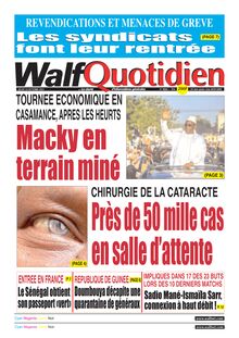 Walf Quotidien n°8866 - du jeudi 14 octobre 2021