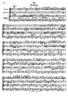 Partition complète, Sinfonia No.7, Fux, Johann Joseph