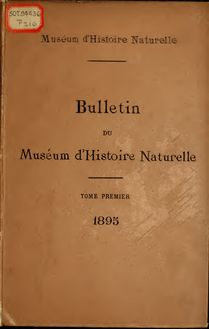 Bulletin du Musum national d histoire naturelle