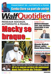 Walf Quotidien n°8731 - du lundi 05 mai 2021