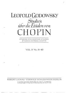 Partition Book 4 (31-40), 48 études after Etudes by Frederic Chopin
