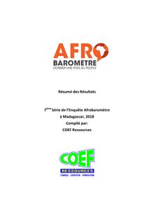 Afrobaromètre 2019 sur la corruption à Madagascar