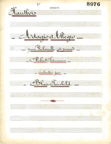 Partition hautbois, Adagio et Allegro, Op.70, Adagio et allegro pour violoncelle (et piano), Op.10
