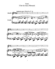 Partition No. 2 - Clair de lune, 2 chansons, Op. 46, Deux mélodies Op. 46