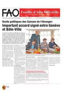 Important accord signé entre Genève et Bâle-Ville