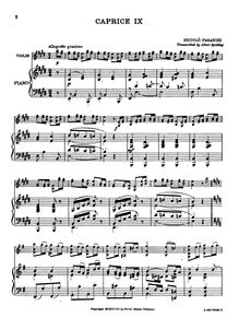 Partition complète, 24 Caprices pour Solo violon, Paganini, Niccolò par Niccolò Paganini