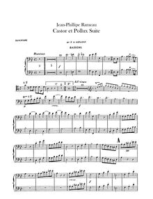 Partition basson 1/2, Castor et Pollux (), Rameau, Jean-Philippe
