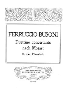 Partition complète, Duettino concertante nach Mozart, Duettino concertante nach dem Finale von Mozarts Klavierkonzert K.459