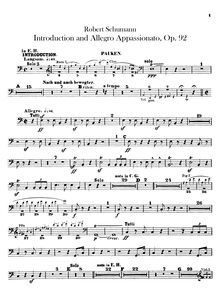 Partition timbales, Introduction et Allegro Appassionato, Op.92