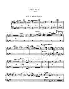 Partition Trombone 1/2, 3, Tuba, La Péri ou La fleur d immortalité