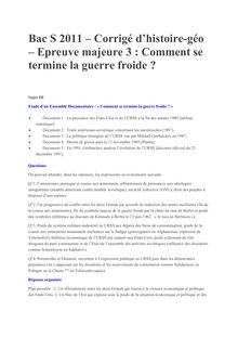 Bac 2011 S Histoire Geographie Corrige majeure 3