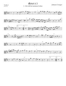 Partition viole de gambe aigue 2 (alto clef), Motets, Crüger, Johann