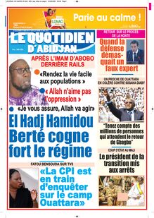 Le Quotidien d’Abidjan n°3099 - du mardi 25 mai 2021