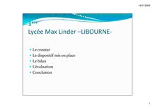 Dispositif de Permanence accueil 1ère Lycée Max Linder –LIBOURNE