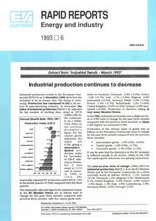 RAPID REPORTS Energy and industry. 1993 6