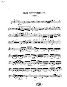 Partition violon 1 , partie, Grand Nocturne élégiaque, Op.6, Adieu Nocturne