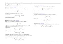 Sujet : Analyse, Séries de Fourier, Inégalités et séries de Fourier